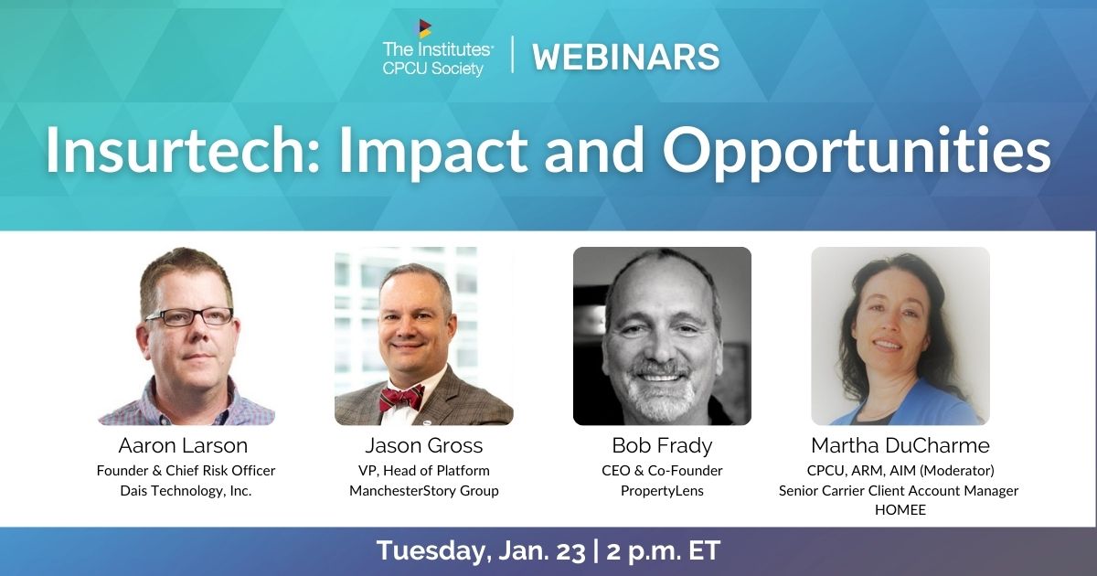 Webinars The Institutes CPCU Society